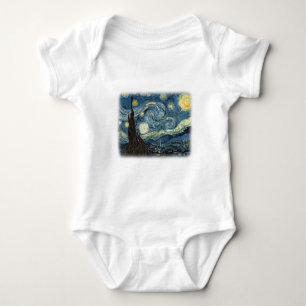 Vincent van Gogh, Sternennacht. Berühmte Kunst. Baby Strampler