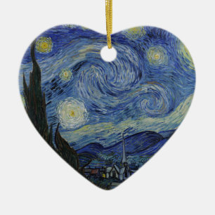 Vincent Van Gogh - Sternennacht. Kunstmalerei Keramikornament