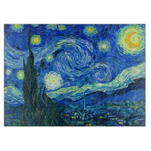 vincent van gogh sternennacht schneidebrett