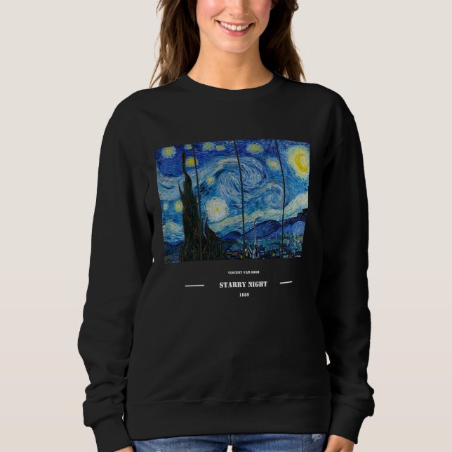 Vincent Van Gogh Sternennacht Sweatshirt  (Vorderseite)