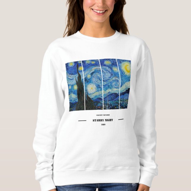 Vincent Van Gogh Sternennacht Sweatshirt  (Vorderseite)
