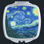 Vincent van Gogh-Sternennacht Taschenspiegel<br><div class="desc">Van Goghs berühmtes Gemälde "Die Sternennacht". Während seines  am Asyl von Saint Remy in den 1880er Jahren malte van Gogh die sanften Hügel und Zypressenbäume,  die er aus seinem Fenster sah.  Digitale Verstärkung durch PixDezines.Copyright © 2008-2016 PixDezines.com™ und PixDezines™ auf zazzle.com. Alle Rechte vorbehalten.</div>