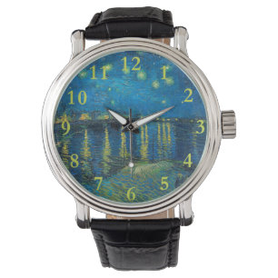 Vincent Van Gogh Sternennacht über der Rhone Armbanduhr