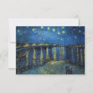 Vincent van Gogh - Sternennacht über der Rhone Dankeskarte