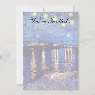 Vincent Van Gogh - Sternennacht über der Rhone Einladung