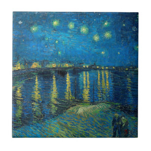 Vincent Van Gogh Sternennacht über der Rhone Fliese