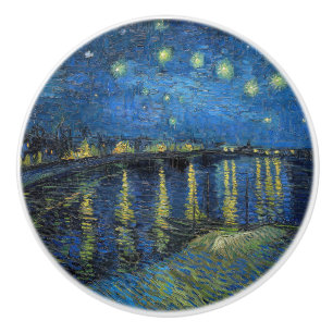 Vincent van Gogh - Sternennacht über der Rhone Keramikknauf