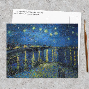 Vincent van Gogh - Sternennacht über der Rhone Postkarte
