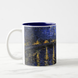 Vincent Van Gogh Sternennacht über der Rhone Zweifarbige Tasse