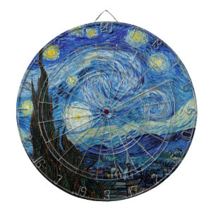 Vincent Van Gogh Sternennacht Vintage-Fine-Art Dartscheibe