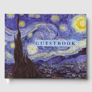 Vincent Van Gogh Sternennacht Vintage-Fine-Art Gästebuch
