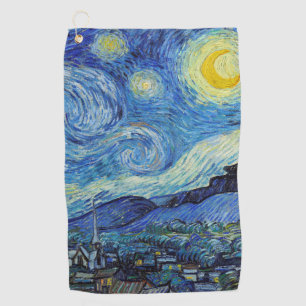 Vincent Van Gogh Sternennacht Vintage-Fine-Art Golfhandtuch