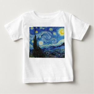 Vincent Van Gogh Sternennacht Vintage-Fine-Art-Kun Baby T-shirt