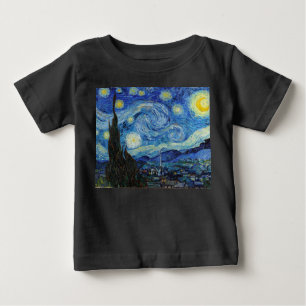 Vincent Van Gogh Sternennacht Vintage-Fine-Art-Kun Baby T-shirt