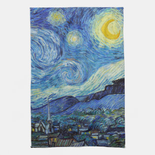 Vincent Van Gogh Sternennacht Vintage-Fine-Art-Kun Geschirrtuch