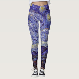 Vincent Van Gogh Sternennacht Vintage-Fine-Art-Kun Leggings