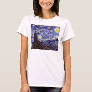 Vincent Van Gogh Sternennacht Vintage-Fine-Art-Kun T-Shirt