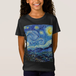 Vincent Van Gogh Sternennacht Vintage-Fine-Art-Kun T-Shirt