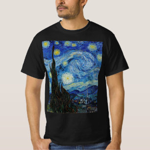 Vincent Van Gogh Sternennacht Vintage-Fine-Art-Kun T-Shirt