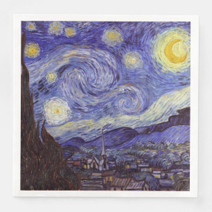 Vincent Van Gogh Sternennacht Vintage-Fine-Art Serviette