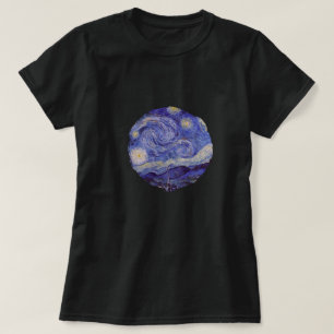 Vincent Van Gogh Sternennacht Vintage Kreis Kunst T-Shirt