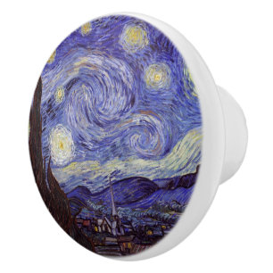 Vincent Van Gogh Sternennacht Vintage Kunst Keramikknauf