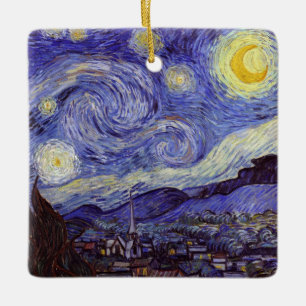 Vincent Van Gogh Sternennacht Vintage Kunst Keramikornament