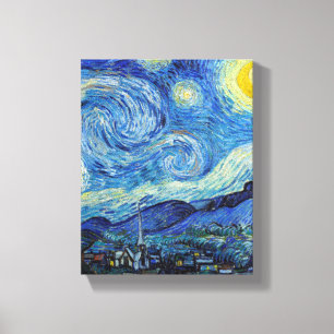 Vincent Van Gogh Sternennacht Vintage Kunst Leinwanddruck