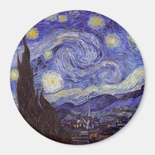 Vincent Van Gogh Sternennacht Vintage Kunst Magnet