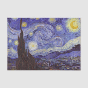 Vincent Van Gogh Sternennacht Vintage Kunst Seidenpapier