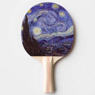 Vincent Van Gogh Sternennacht Vintage Kunst Tischtennis Schläger
