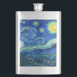 vincent van gogh sternte Nacht Flachmann<br><div class="desc">Van Goghs berühmtes Gemälde "The Starry Night". In den 1880er Jahren, als er während seines bleibe am Asyl von Saint Remy bemalt wurde, stellte van Gogh die sanften Hügel und Zypressen dar, die er aus seinem Fenster sah. Digitale Verstärkung durch PixDezines. Copyright © 2008-2016 PixDezines.com™ und PixDezines™ auf zazzle.com. Alle...</div>