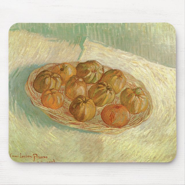 Vincent van Gogh - Still Life Basket of Äpfel Mousepad (Vorne)