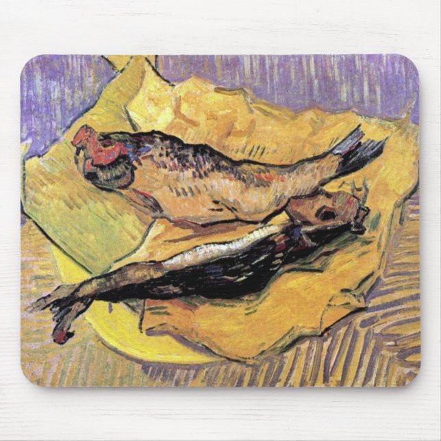 Vincent Van Gogh - Still Life Bloaters Fine Art Mousepad (Vorne)