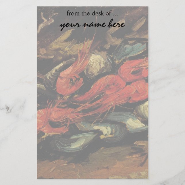 Vincent van Gogh - Still Life Mussels und Shrimp Briefpapier (Vorderseite)