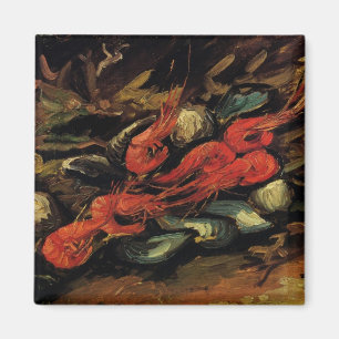 Vincent van Gogh - Still Life Mussels und Shrimp Magnet