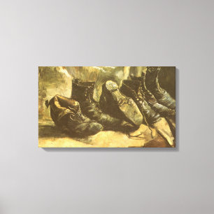 Vincent van Gogh - Still Life Three Pairs of Shoes Leinwanddruck