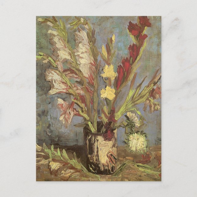 Vincent van Gogh - Still Life Vase mit Gladioli Postkarte (Vorderseite)