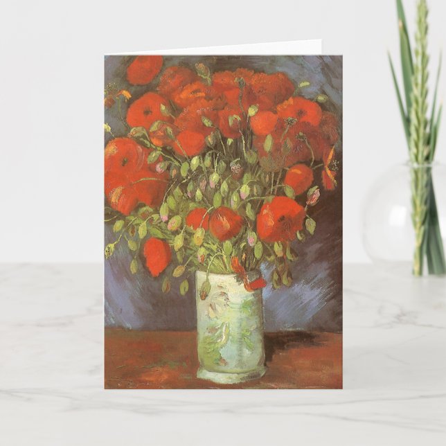 Vincent van Gogh Still Life Vase mit roten Pfoten Karte (Vorderseite)