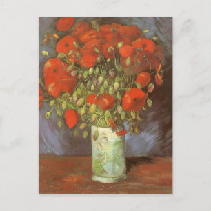 Vincent van Gogh Still Life Vase mit roten Pfoten Postkarte
