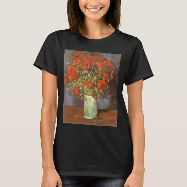 Vincent van Gogh Still Life Vase mit roten Pfoten T-Shirt (Vorderseite)