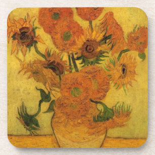 Vincent van Gogh Still Life Vase w 15 Sonnenblumen Getränkeuntersetzer