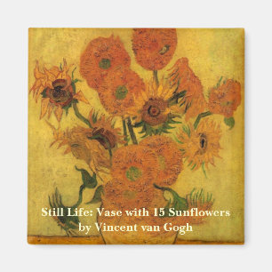 Vincent van Gogh Still Life Vase w 15 Sonnenblumen Magnet