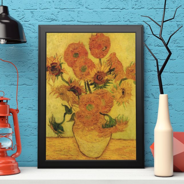 Vincent van Gogh Still Life Vase w 15 Sonnenblumen Poster (Von Creator hochgeladen)