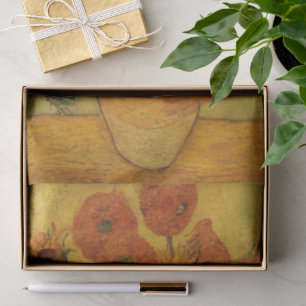 Vincent van Gogh Still Life Vase w 15 Sonnenblumen Seidenpapier