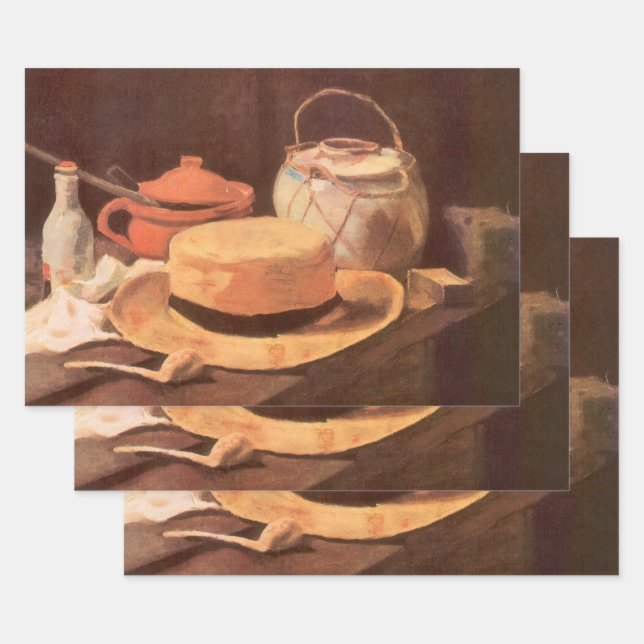 Vincent van Gogh - Still Life w Yellow Straw Hat Geschenkpapier Set (Set)
