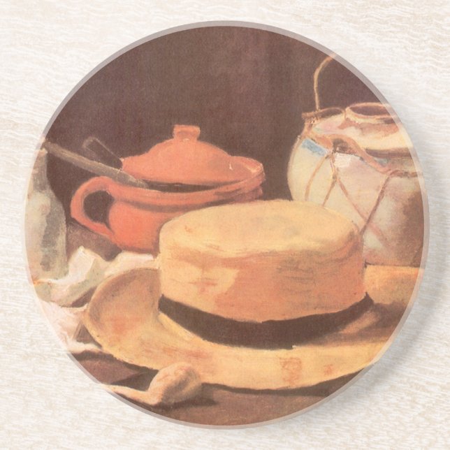 Vincent van Gogh - Still Life w Yellow Straw Hat Untersetzer (Vorne)