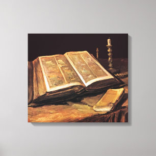 Vincent Van Gogh - Stilleben mit Bibel Leinwanddruck