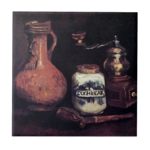 Vincent Van Gogh - Stilleben mit Kaffeemühle Fliese