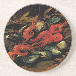 Vincent van Gogh - Stillleben Miesmuscheln und Gar Untersetzer